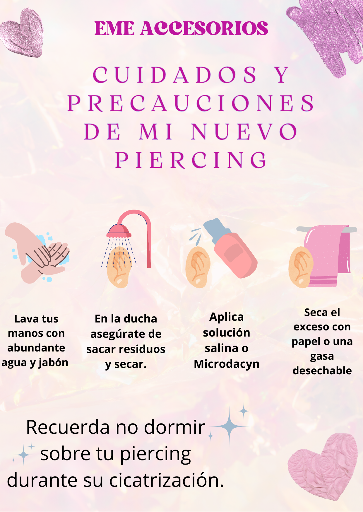 Piercing circonia grande dorado