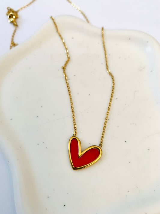 Collar Corazón Rojo