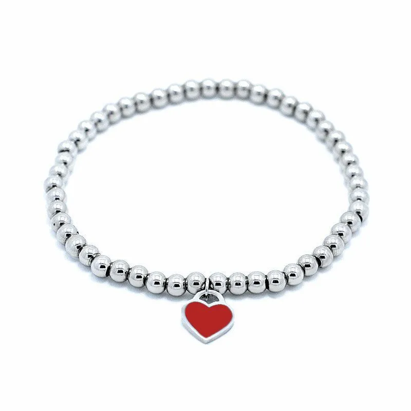 Pulseras Corazón Rosa