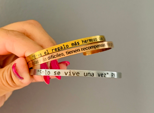 Brazaletes grabado Laser.