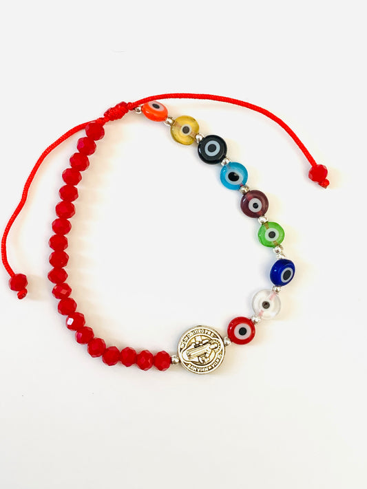 Pulsera Over Ojitos Y San Benito