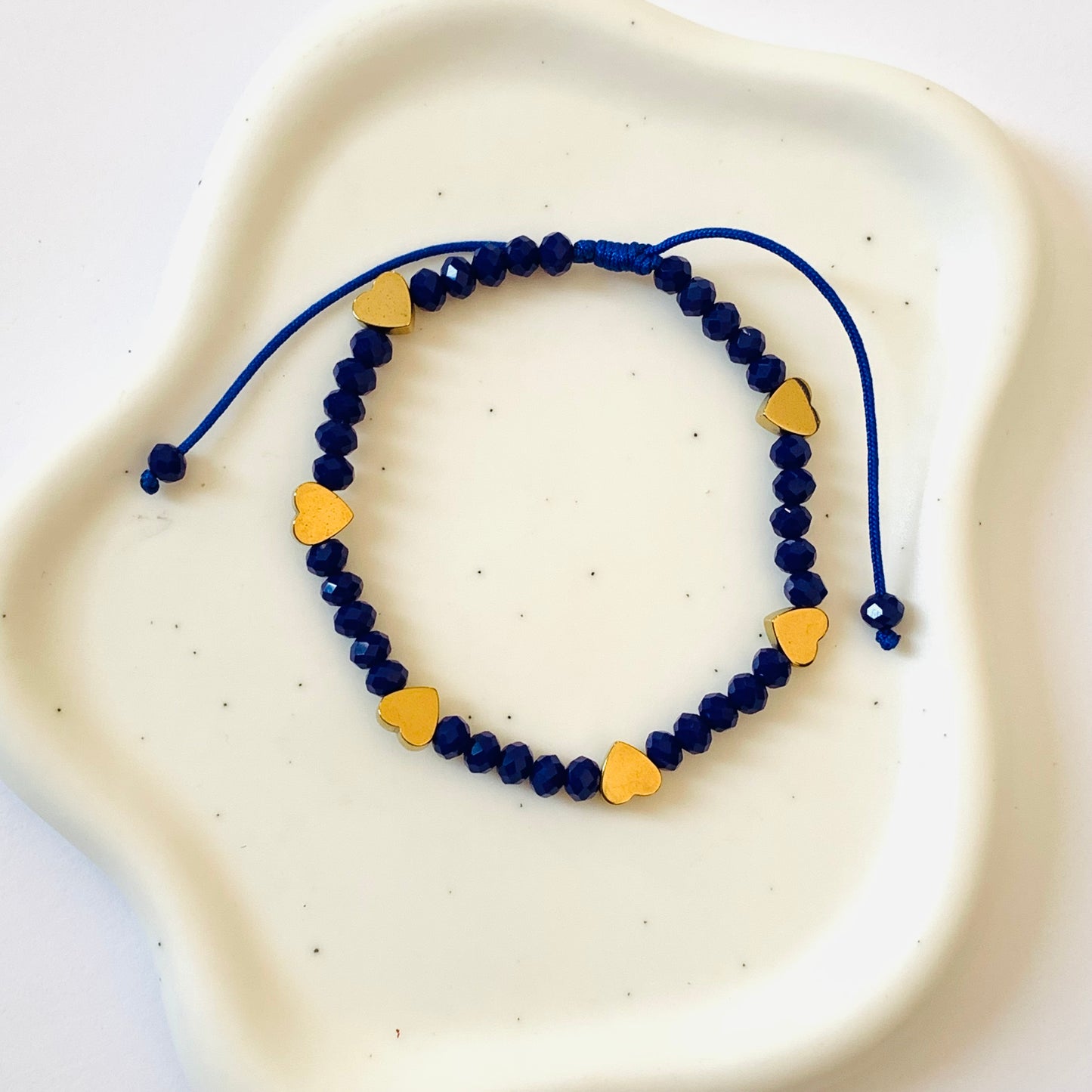 Pulseras de cristales y corazón