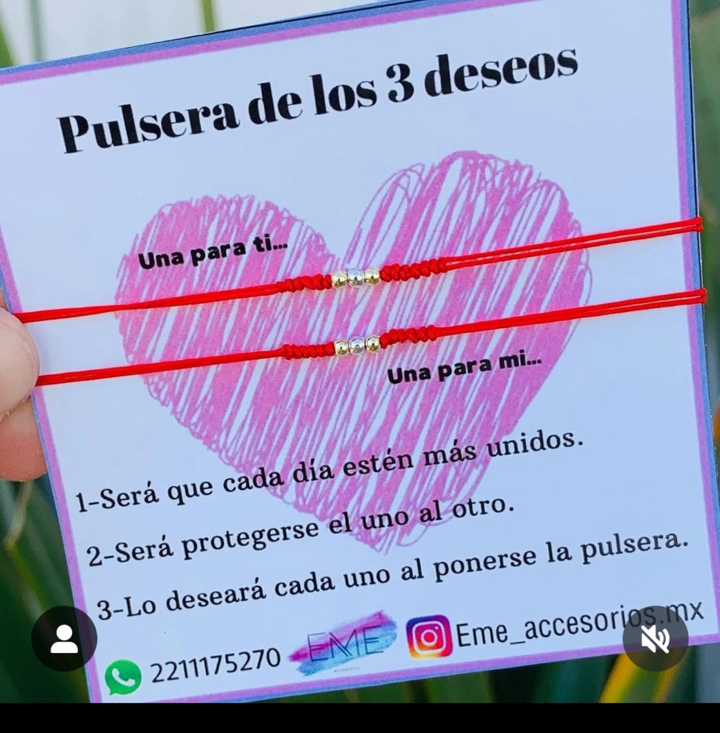 Par de pulseras 3 deseos
