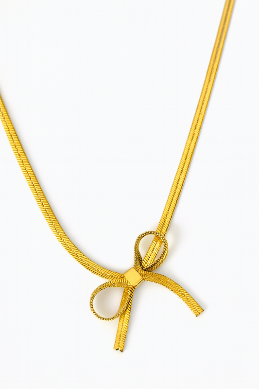 Collar Moño Dorado
