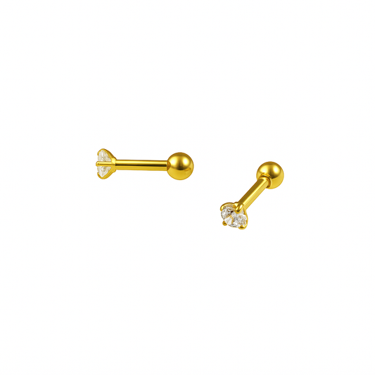 Piercing circonias sencilla.
