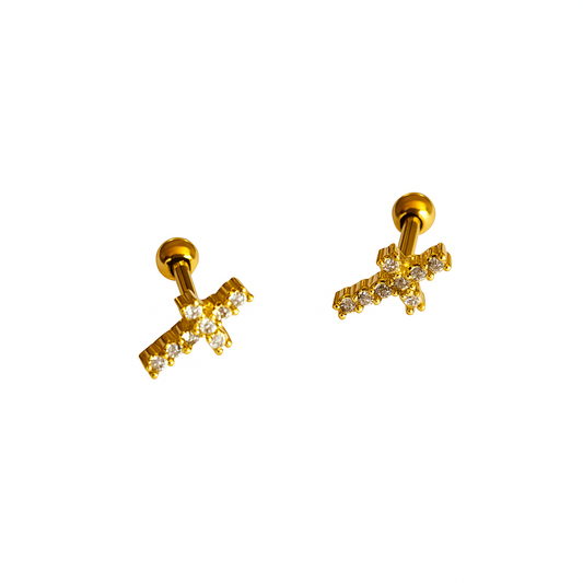 Piercing cruz circonias.