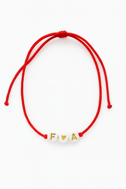 Par de pulseras inicial acrilico