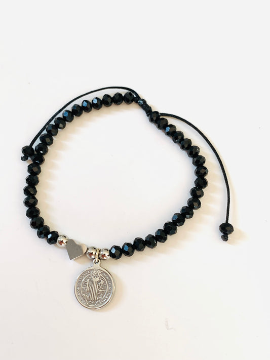 Pulsera San Benito y corazon