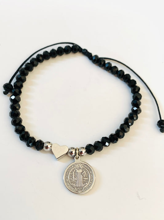 Pulsera San Benito y corazon